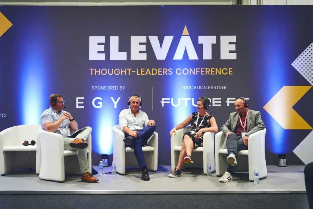 Miova director Andy King speaking at the Elevate conference